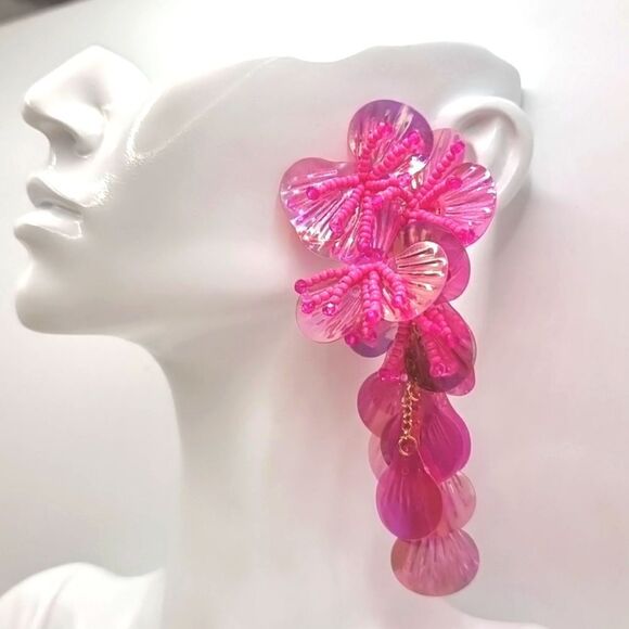 New C&C California Shell flower bead tropical earrings - Picture 5 of 11